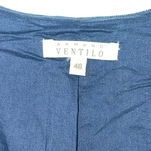 Armand Ventilo Embellished Denim Vest Studs Rivet Beads Applique Western Boho - Picture 2 of 16